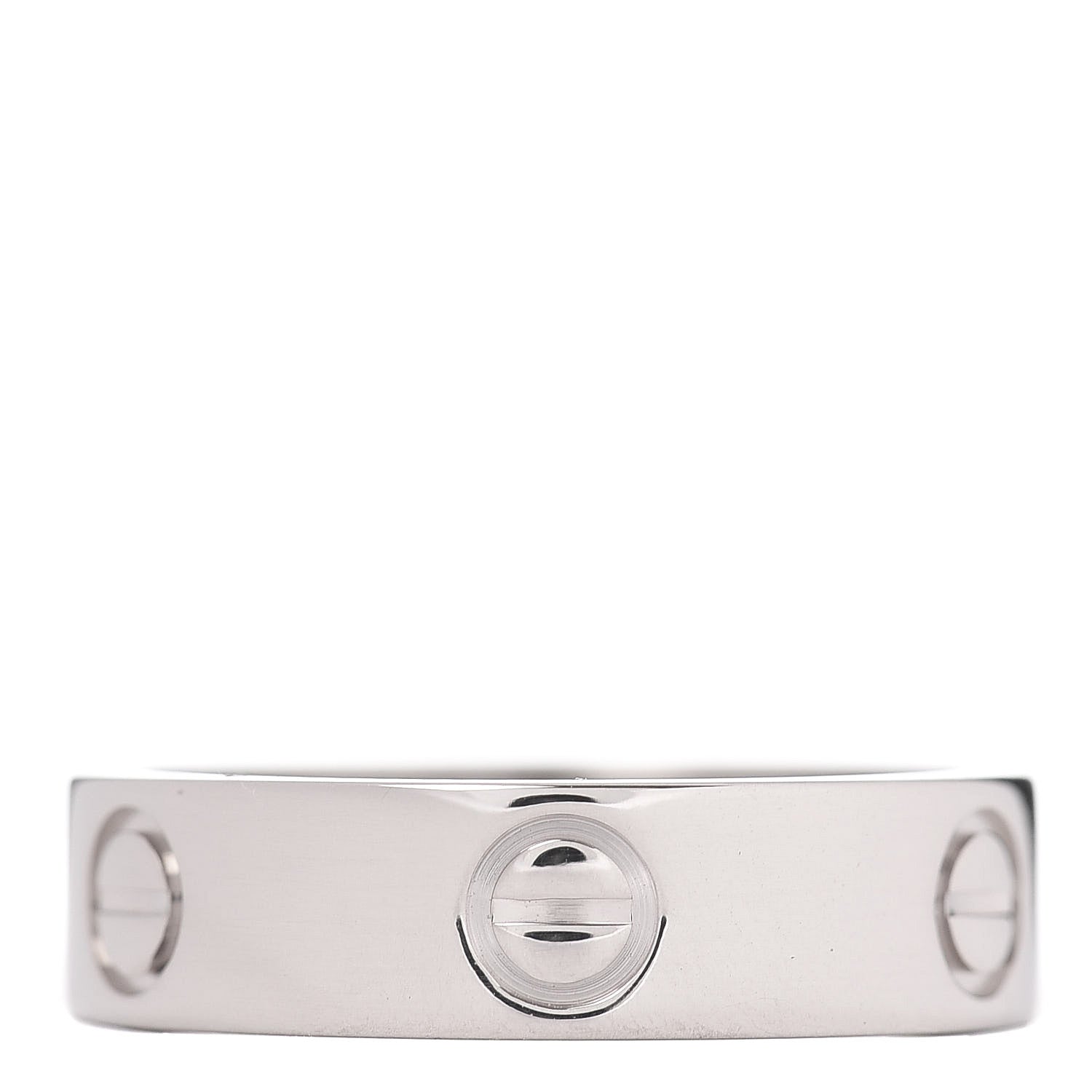 Cartier 18K White Gold 5.5mm LOVE Ring 56 7.5 3 of 4