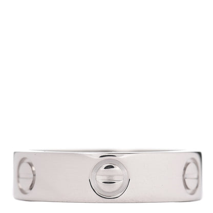 Cartier 18K White Gold 5.5mm LOVE Ring 56 7.5 3 of 4