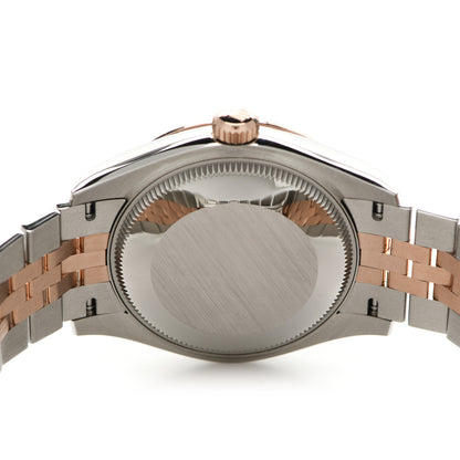 Rolex Stainless Steel 18K Everose Gold Diamond 31mm Oyster Perpetual Datejust Watch Dark Rhodium Roman 278271 4 of 5