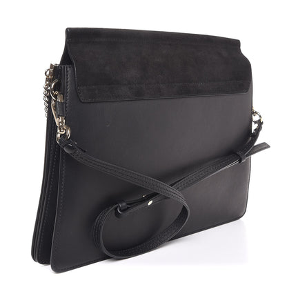 Chloe Suede Calfskin Medium Faye Shoulder Bag Black 3 of 7