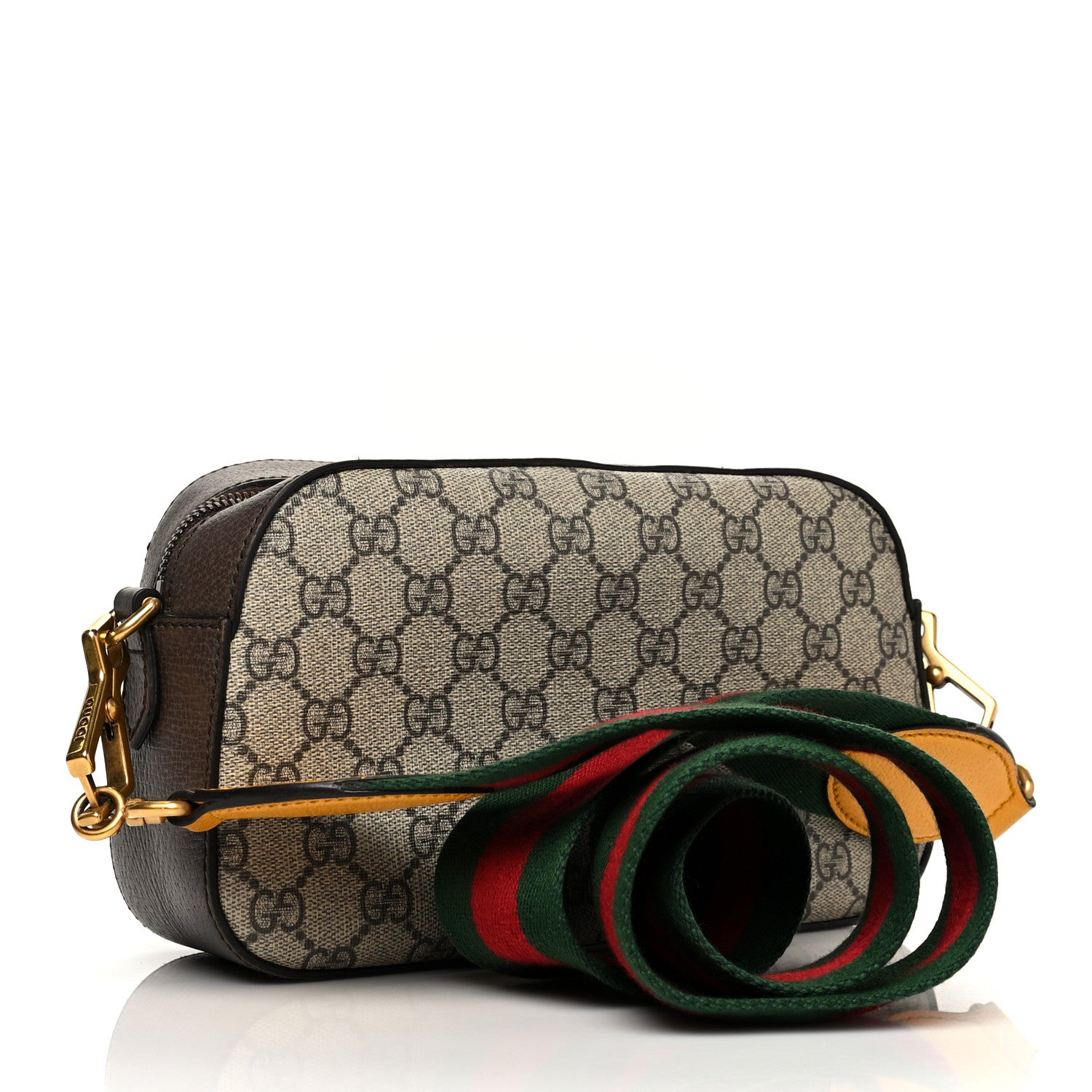 Gucci GG Supreme Monogram Web Neo Vintage Shoulder Bag Beige New Acero Crop 2 of 11