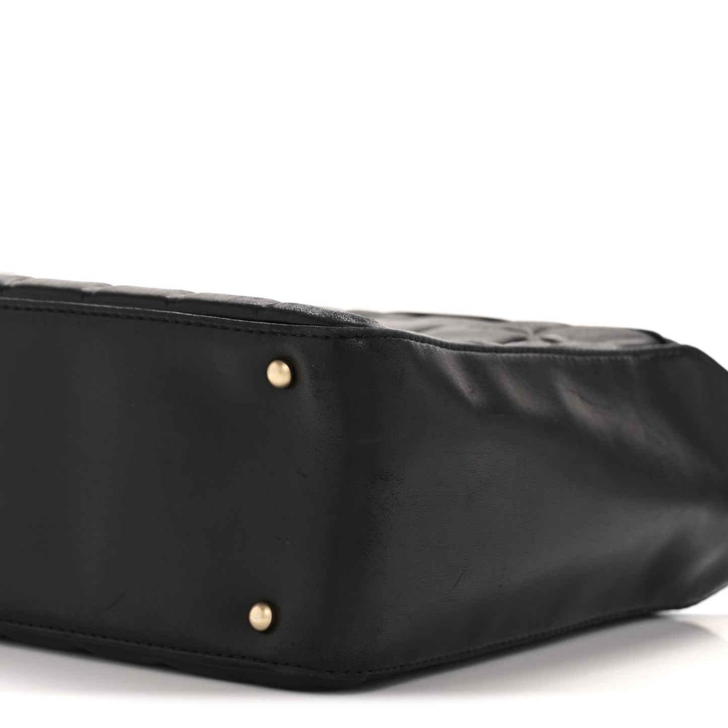 Lambskin Quilted Medium Chocolate Bar Shoulder Bag Black