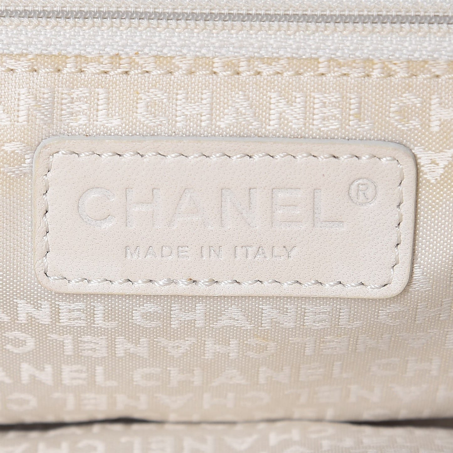 Lambskin Square Quilted Single Flap White