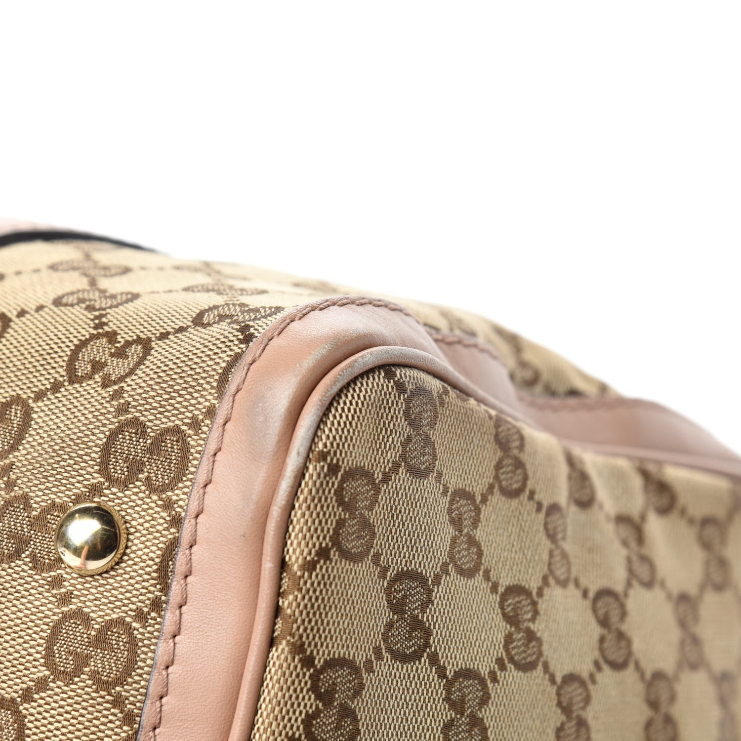 Gucci Monogram Vintage Web Medium Boston Pink 11 of 22