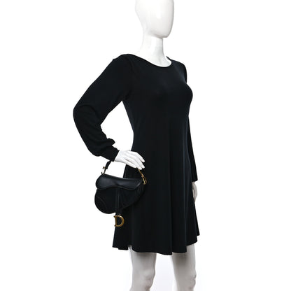 Christian Dior Calfskin Mini Saddle Bag Black 2 of 8