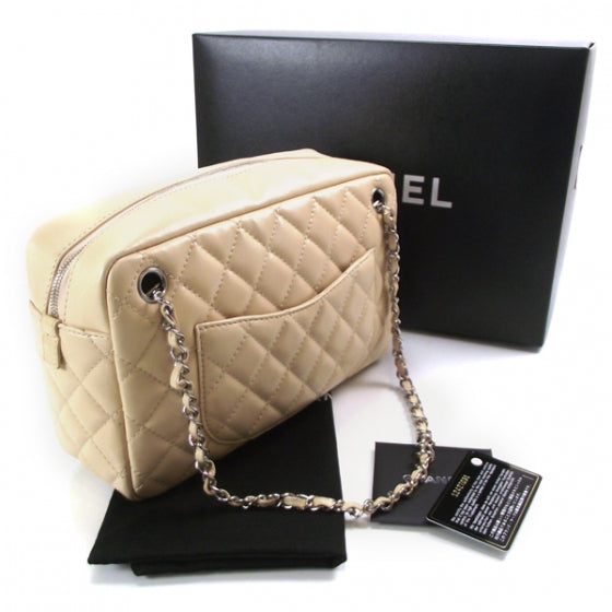 Chanel Lambskin Quilted Camera Case Beige Clair 3 of 12
