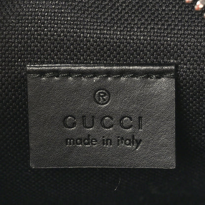 Gucci GG Supreme Monogram Appia Calfskin Web Small Camera Messenger Bag Black Grey 7 of 9