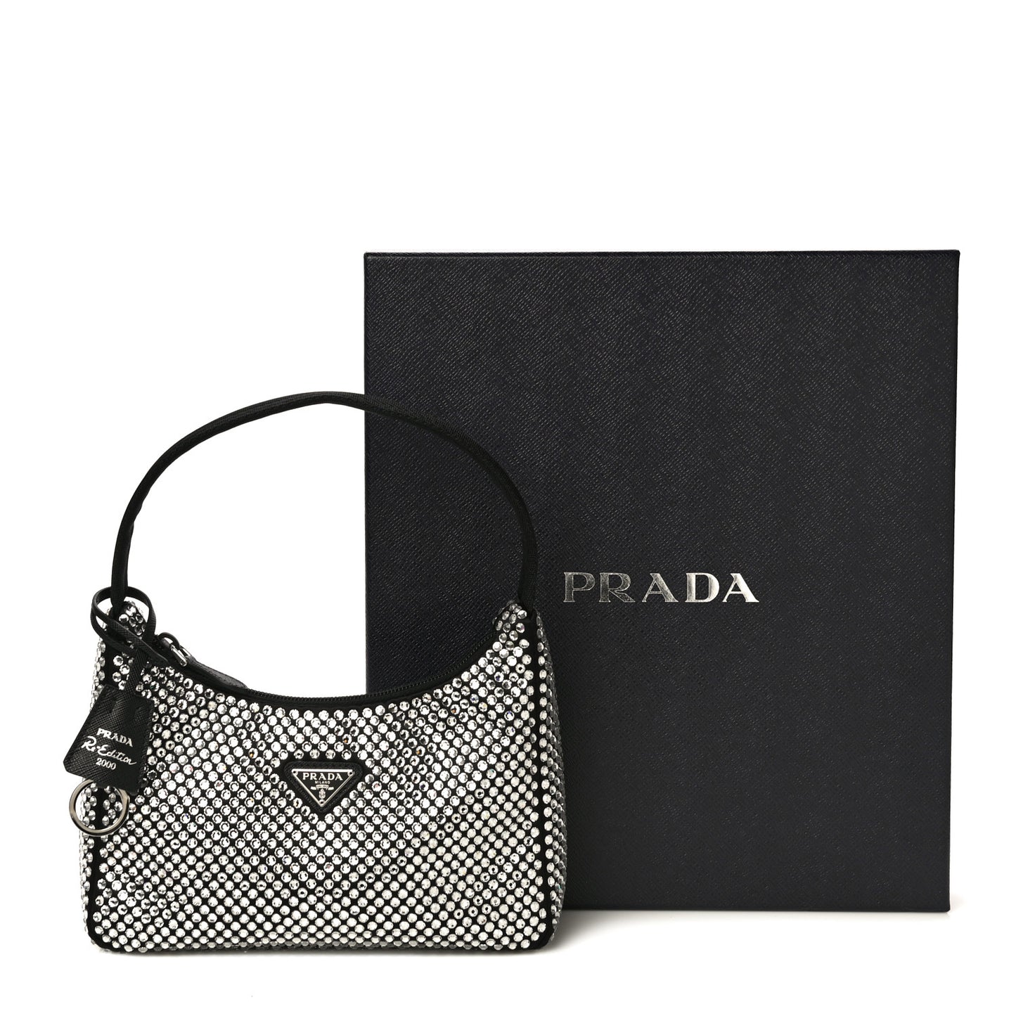 Satin Crystal Mini Re-Edition 2000 Bag Cristal