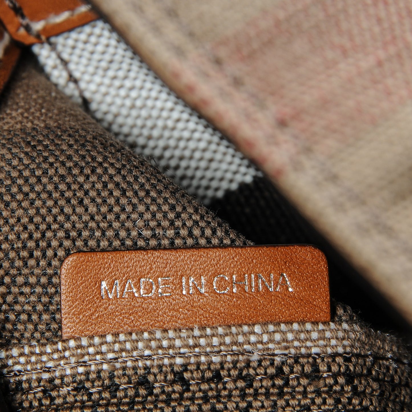 Canvas Mega Check Medium Ashby Hobo Saddle Brown