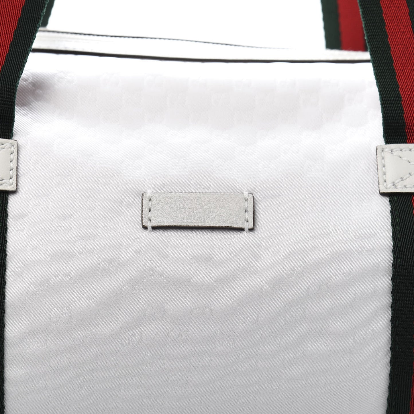 Nylon Microguccissima Gym Bag White