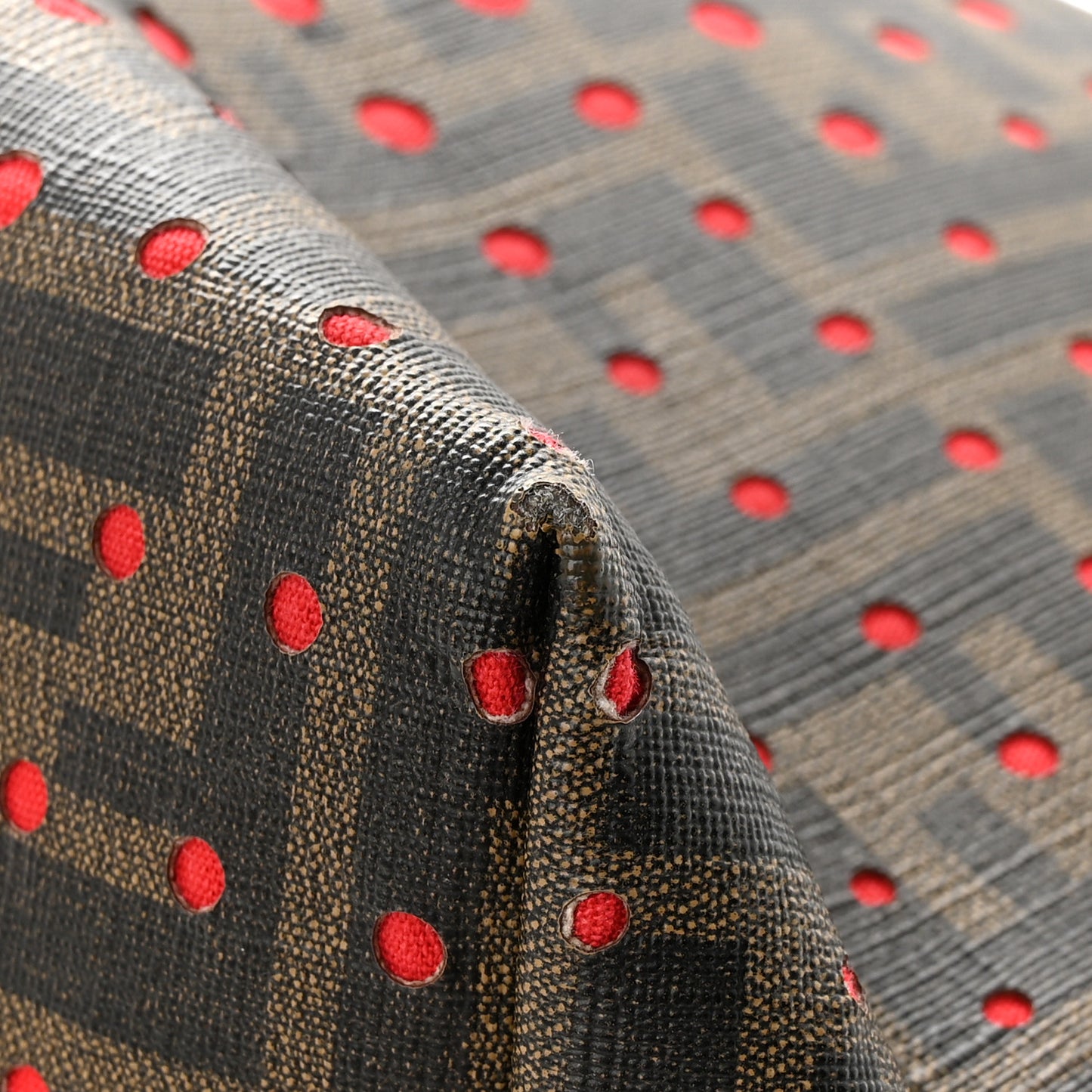 Zucca Spalmati Perforated Medium Roll Tote Tobacco Red