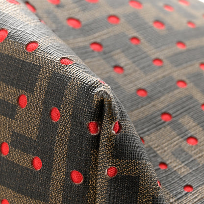 Fendi Zucca Spalmati Perforated Medium Roll Tote Tobacco Red 16 of 18