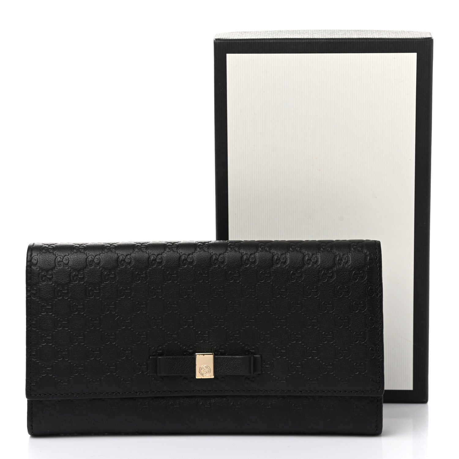 Gucci Microguccissima Bow Continental Wallet Black 8 of 8