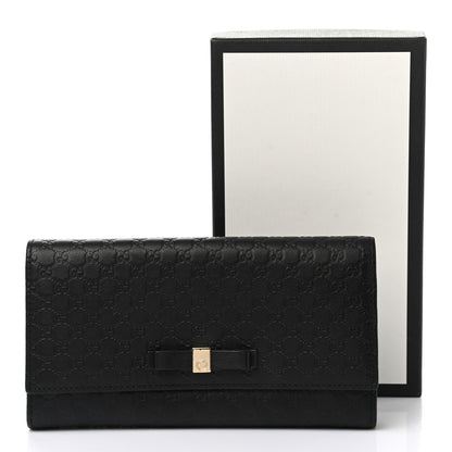 Gucci Microguccissima Bow Continental Wallet Black 8 of 8