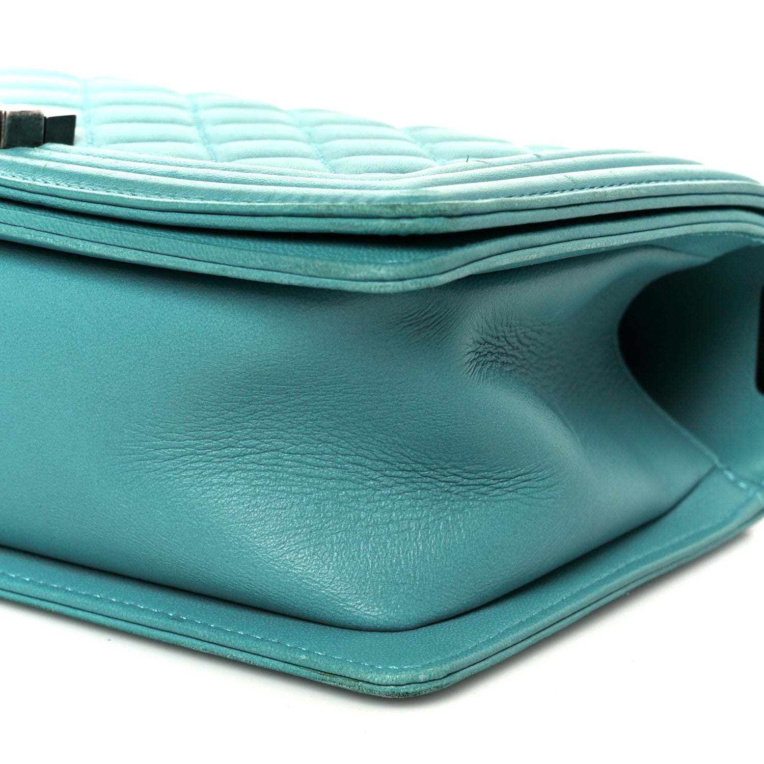 Chanel Lambskin Quilted Medium Boy Flap Turquoise 10 of 10