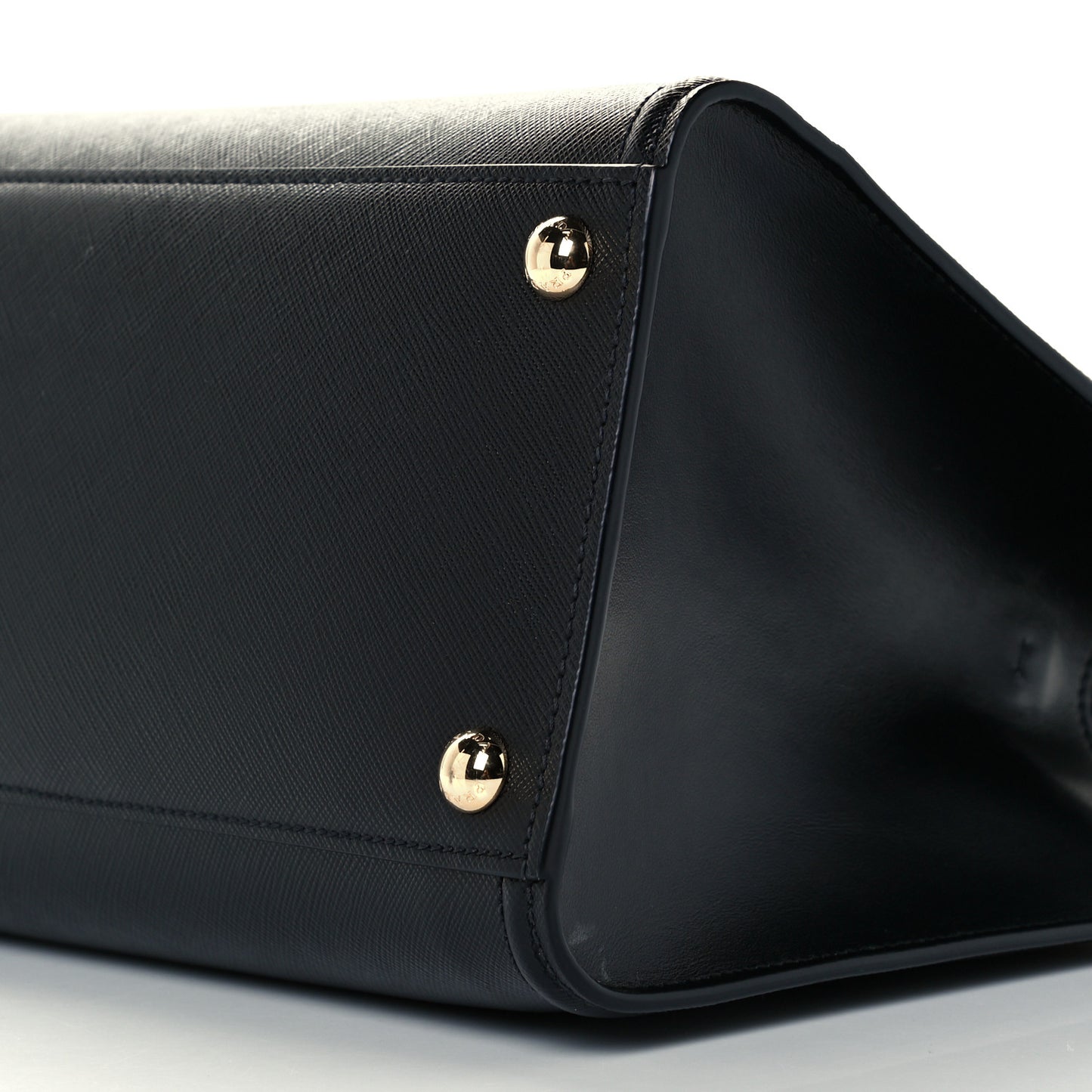 Saffiano Metal Top Handle Black