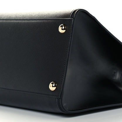 Prada Saffiano Metal Top Handle Black 10 of 10