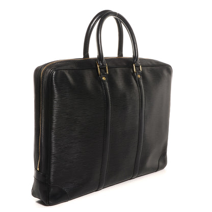 Louis Vuitton Epi Porte-Documents Voyage Briefcase Black 3 of 7