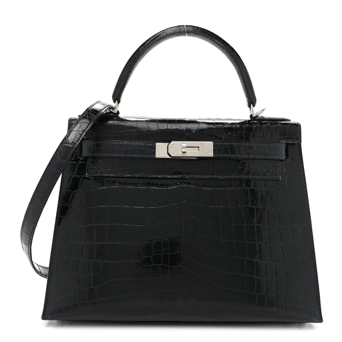 Shiny Niloticus Crocodile Kelly Sellier 28 Bleu Abysse