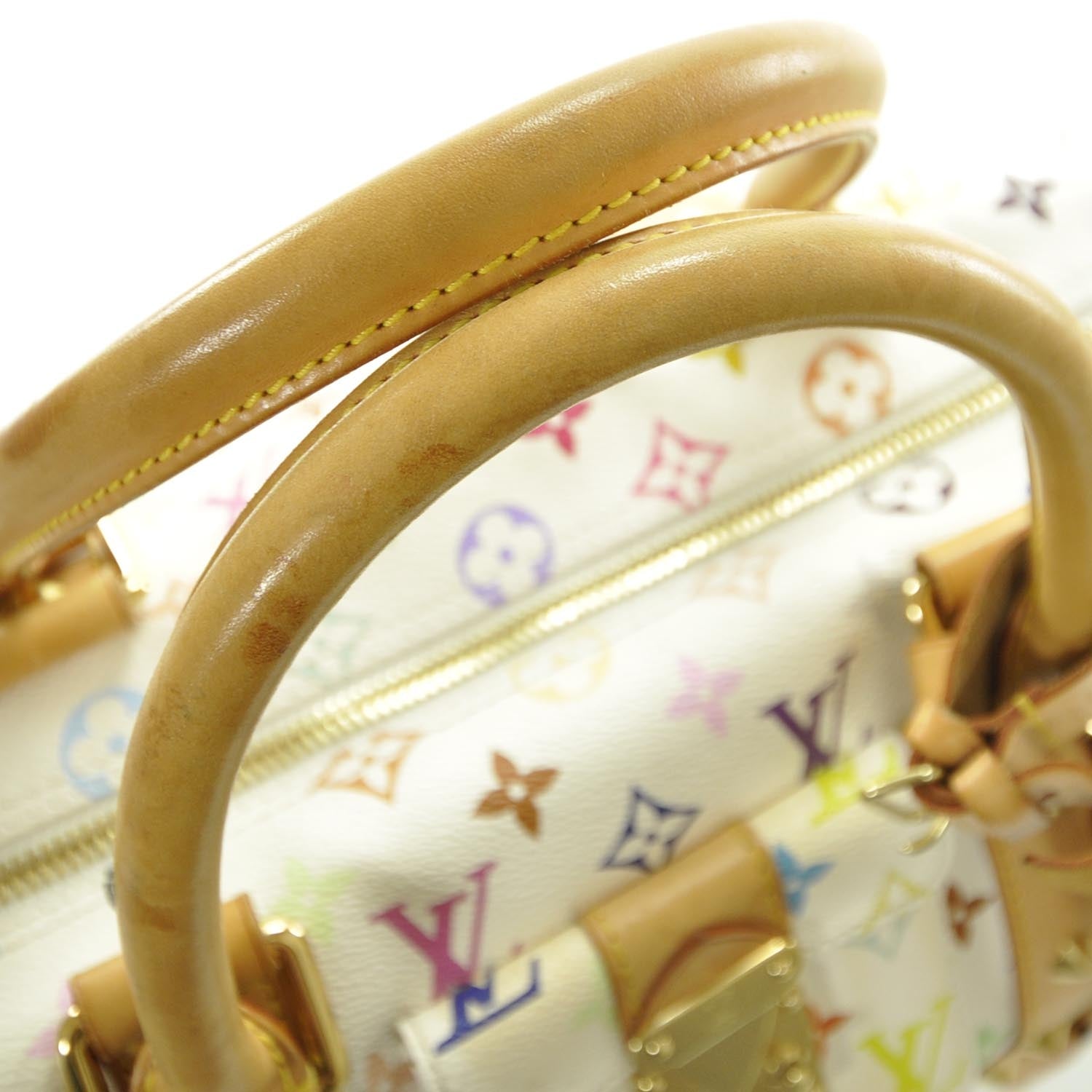 Louis Vuitton Monogram Multicolor Keepall 45 White 6 of 10