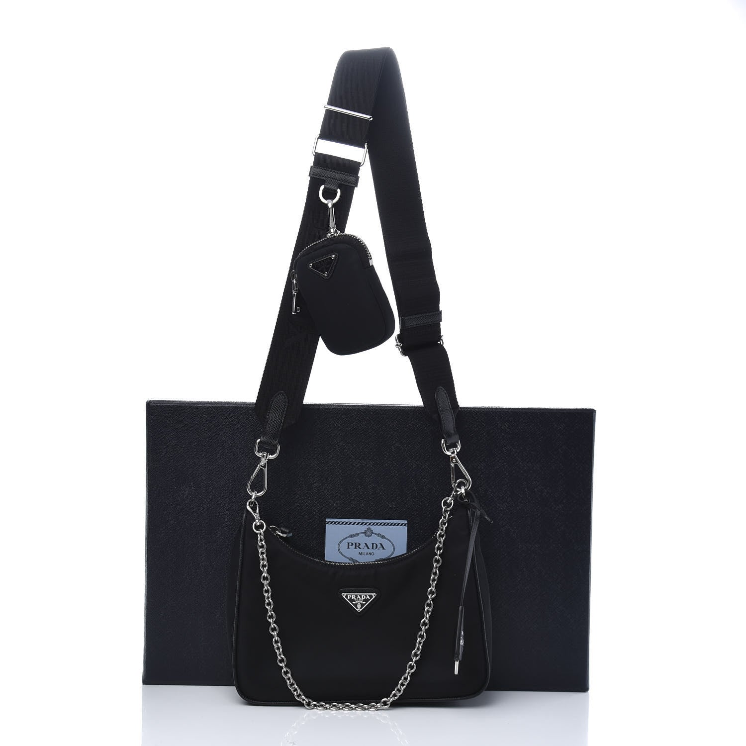 Prada Nylon Re-Edition 2005 Shoulder Bag Black 14 of 14