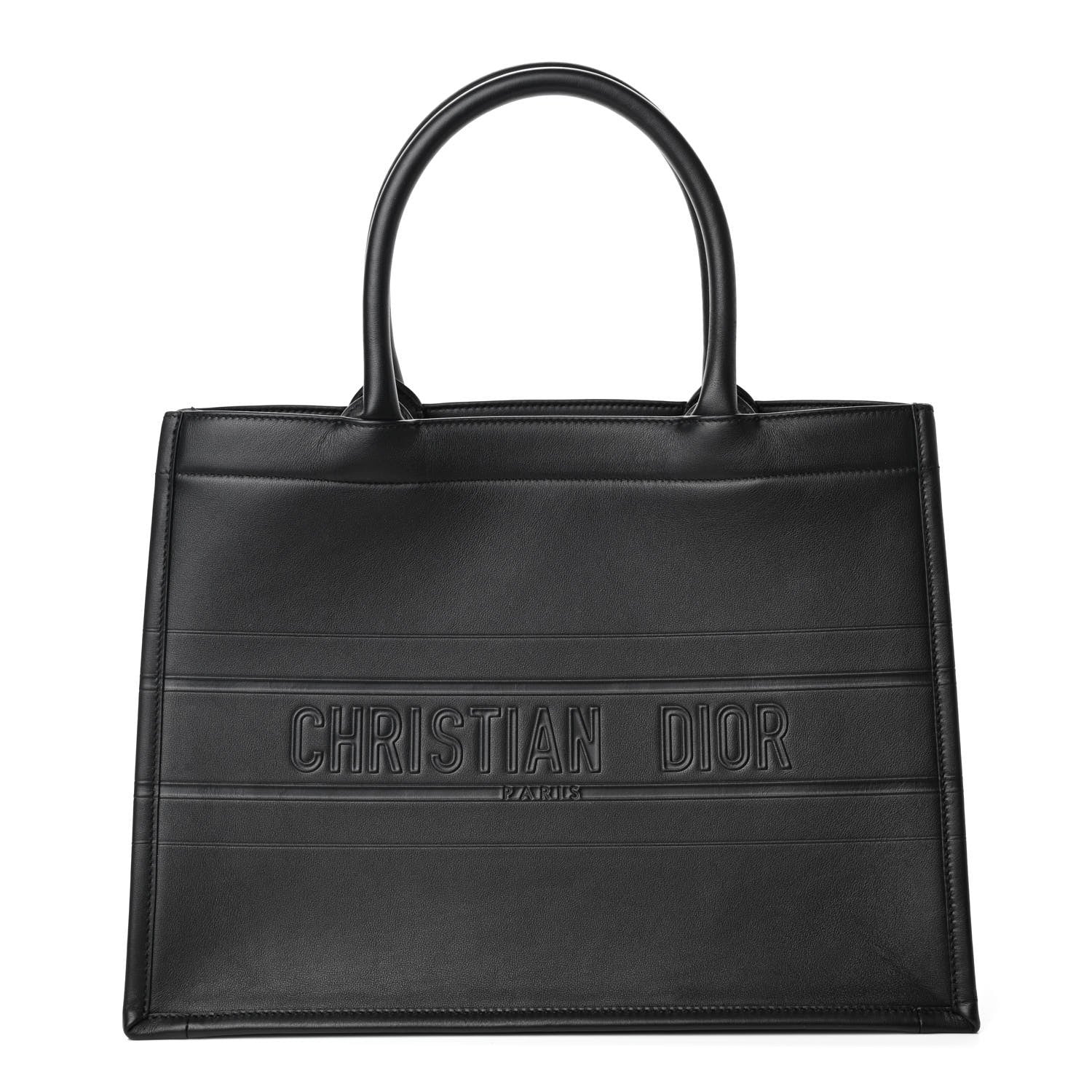 Christian Dior Calfskin Embossed Medium Book Tote Black 1 of 4