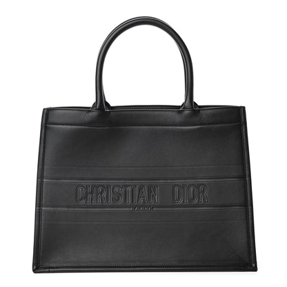 Christian Dior Calfskin Embossed Medium Book Tote Black 1 of 4