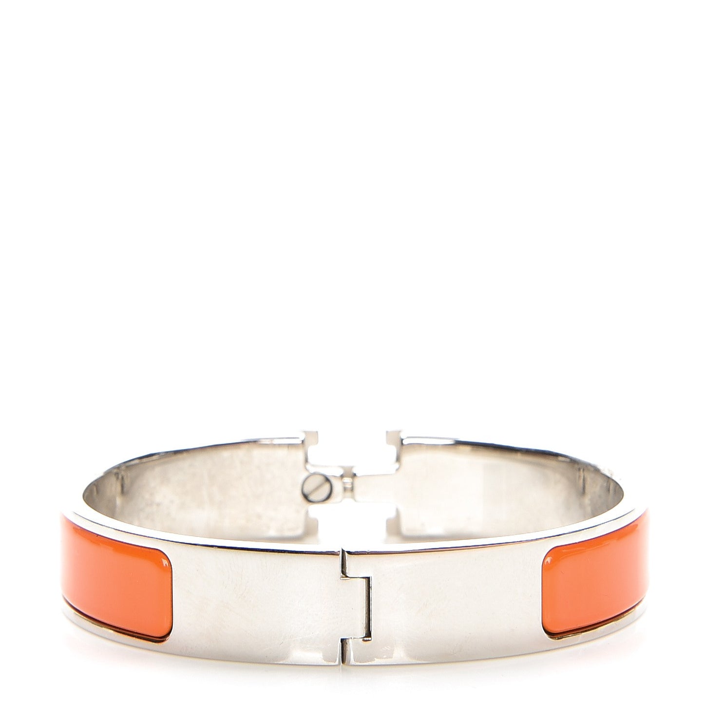 Enamel Narrow Clic Clac H Bracelet PM Orange