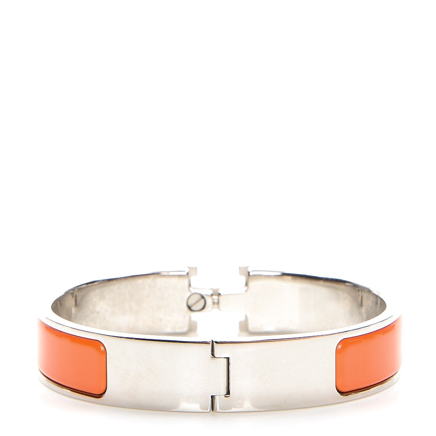 Hermes Enamel Narrow Clic Clac H Bracelet PM Orange 3 of 6