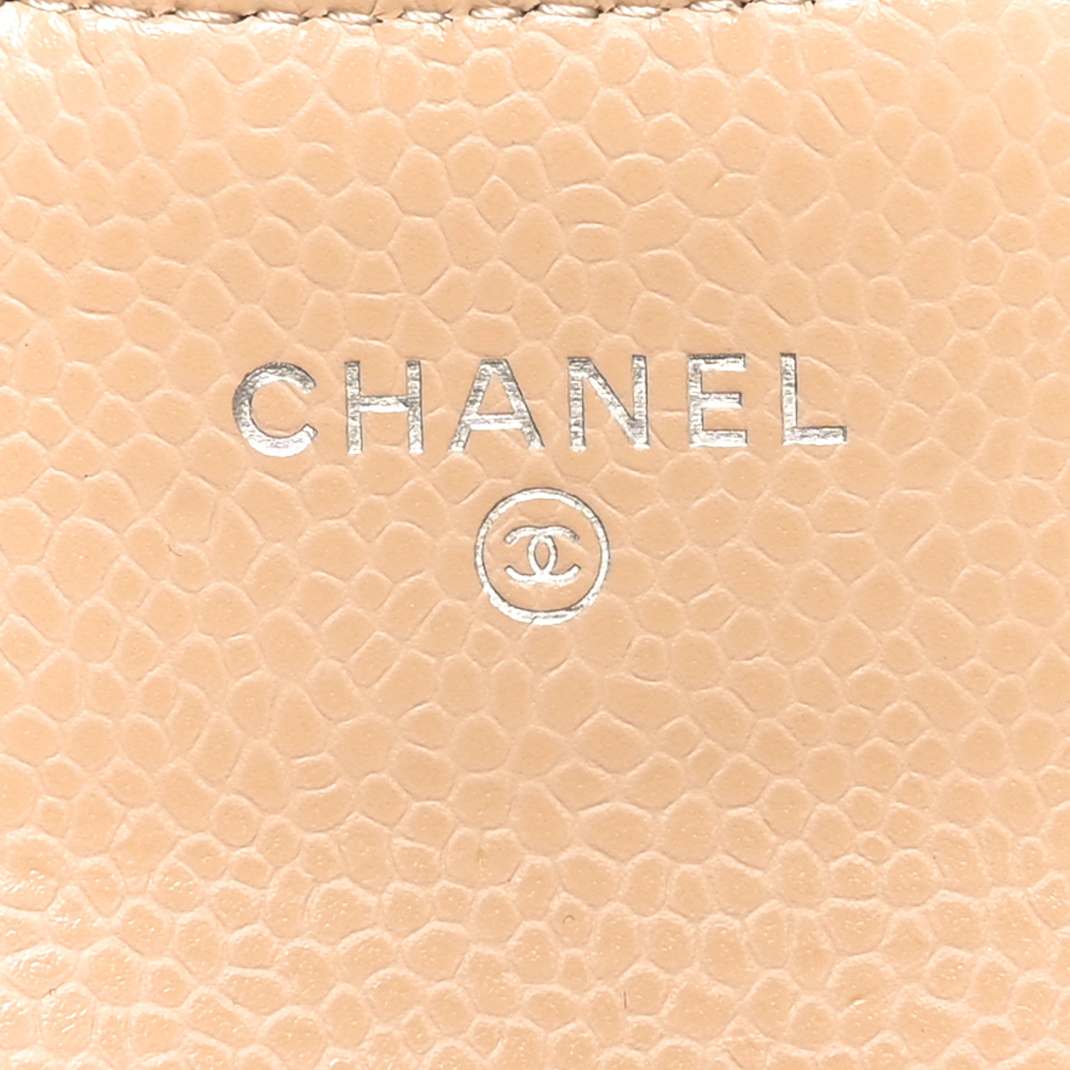 Chanel Caviar Quilted Flap Card Holder Wallet Beige 5 of 9