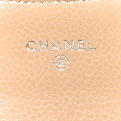 Chanel Caviar Quilted Flap Card Holder Wallet Beige 5 of 9