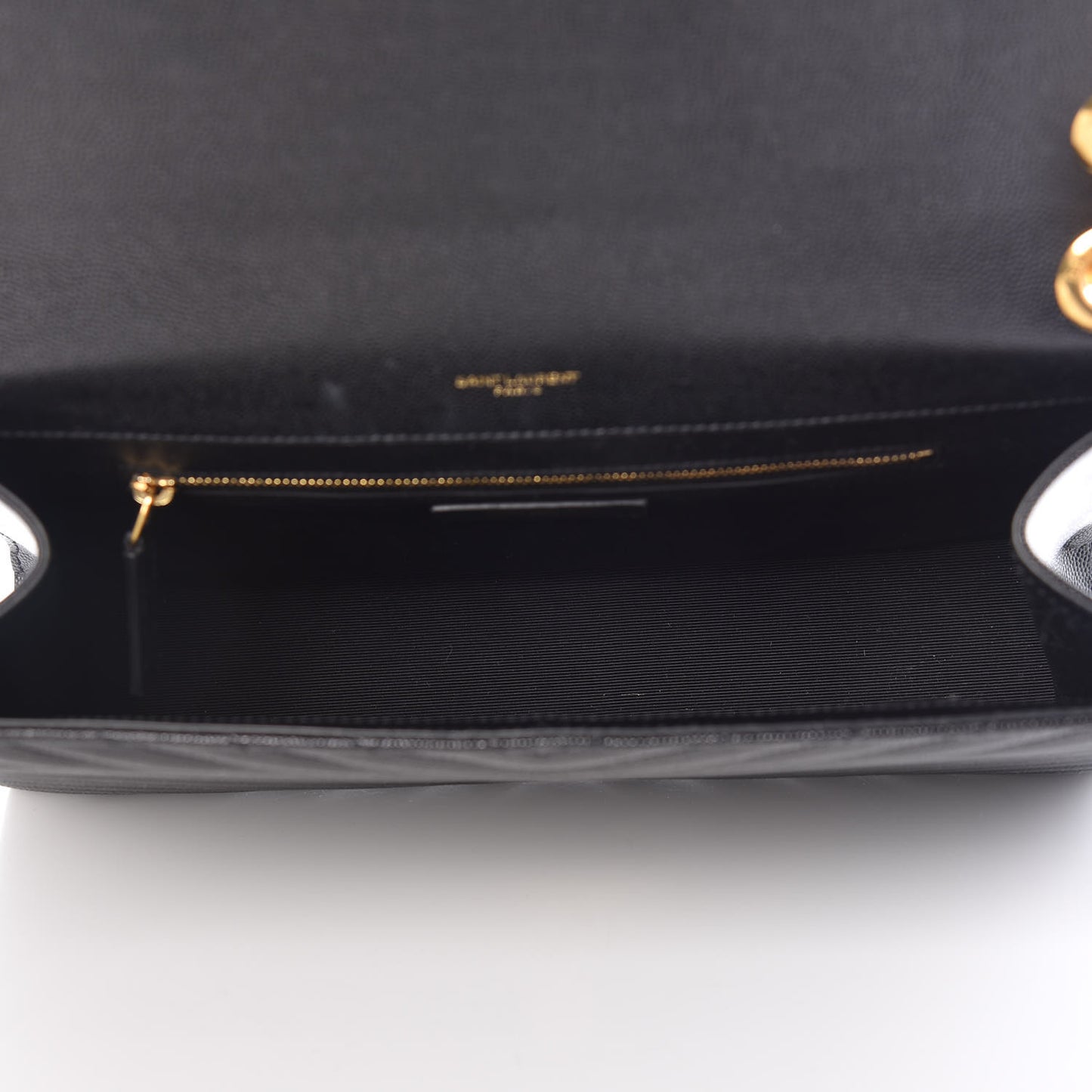 Grain De Poudre Matelasse Chevron Large Monogram Satchel Black