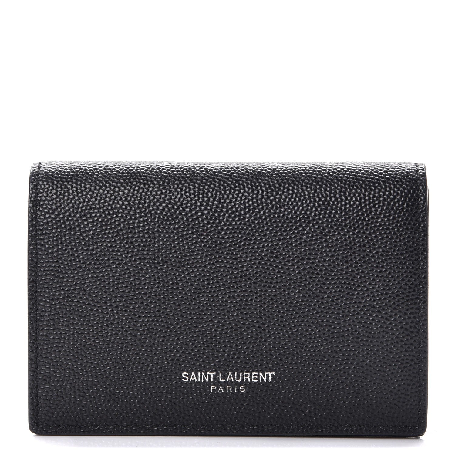 Saint Laurent Grain De Poudre Business Card Case Black 1 of 11