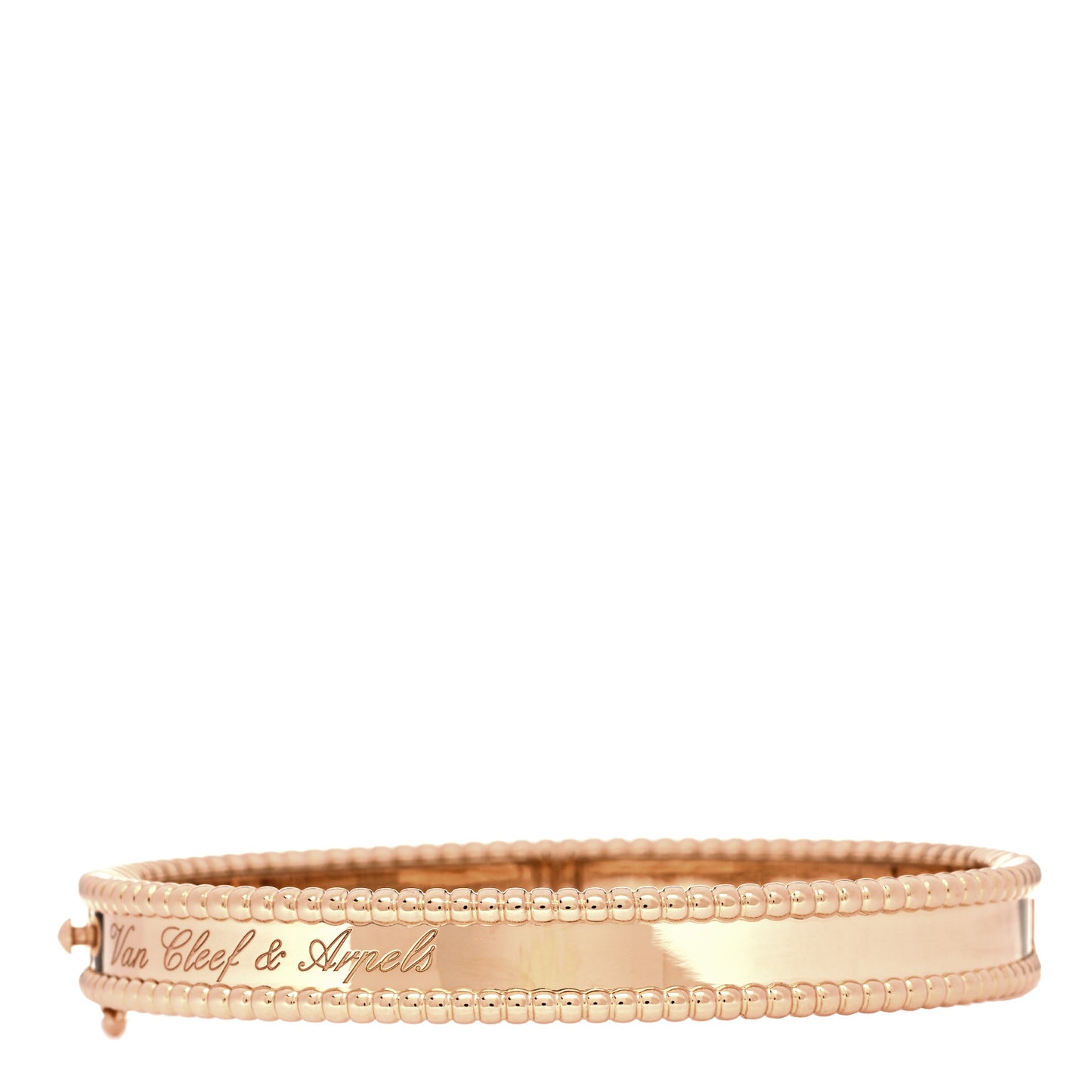 18K Rose Gold Perlee Signature Bangle Bracelet S
