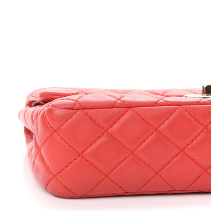 Chanel Lambskin Quilted Medium Double Flap Red 9 of 10