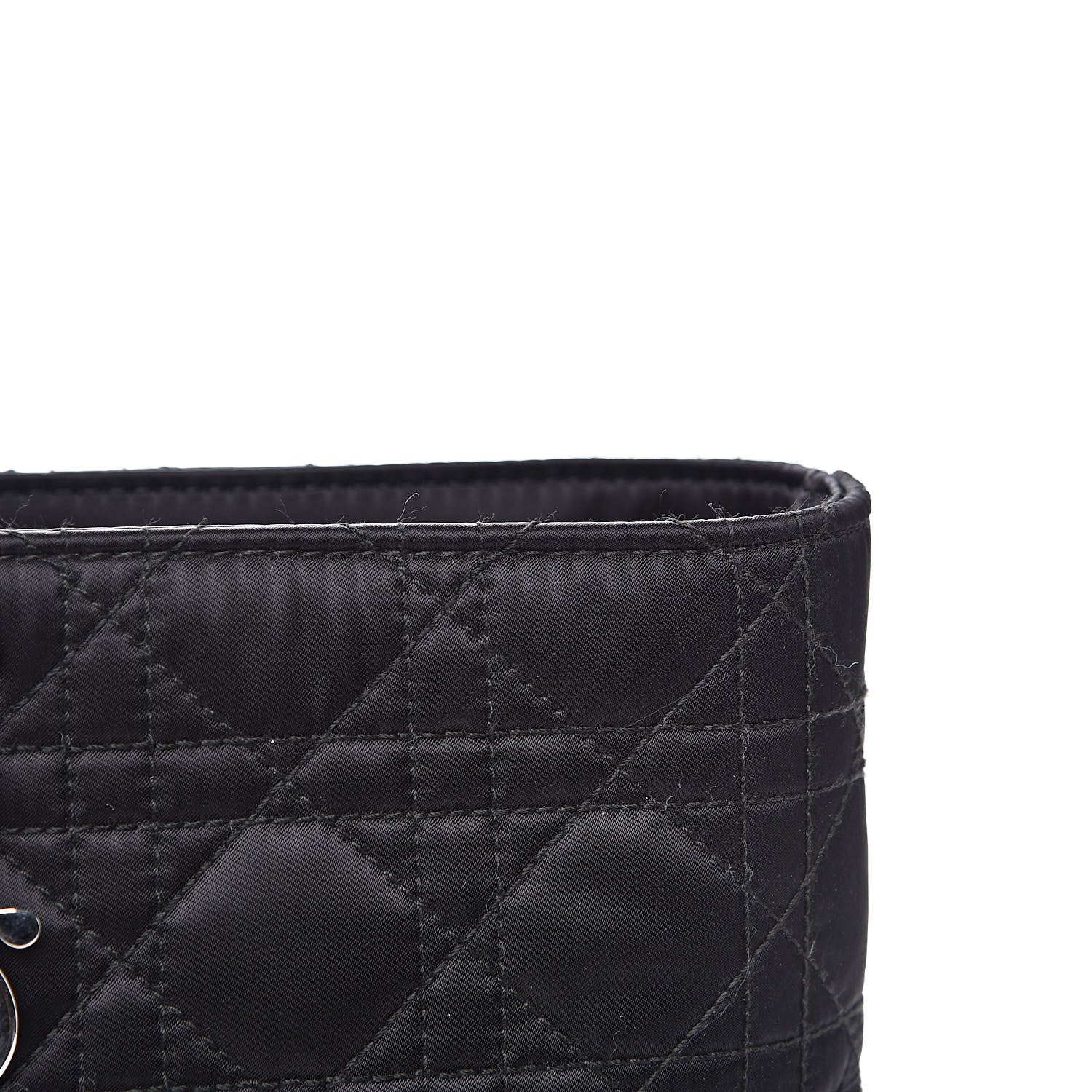 Christian Dior Nylon Cannage Tote Black 12 of 13