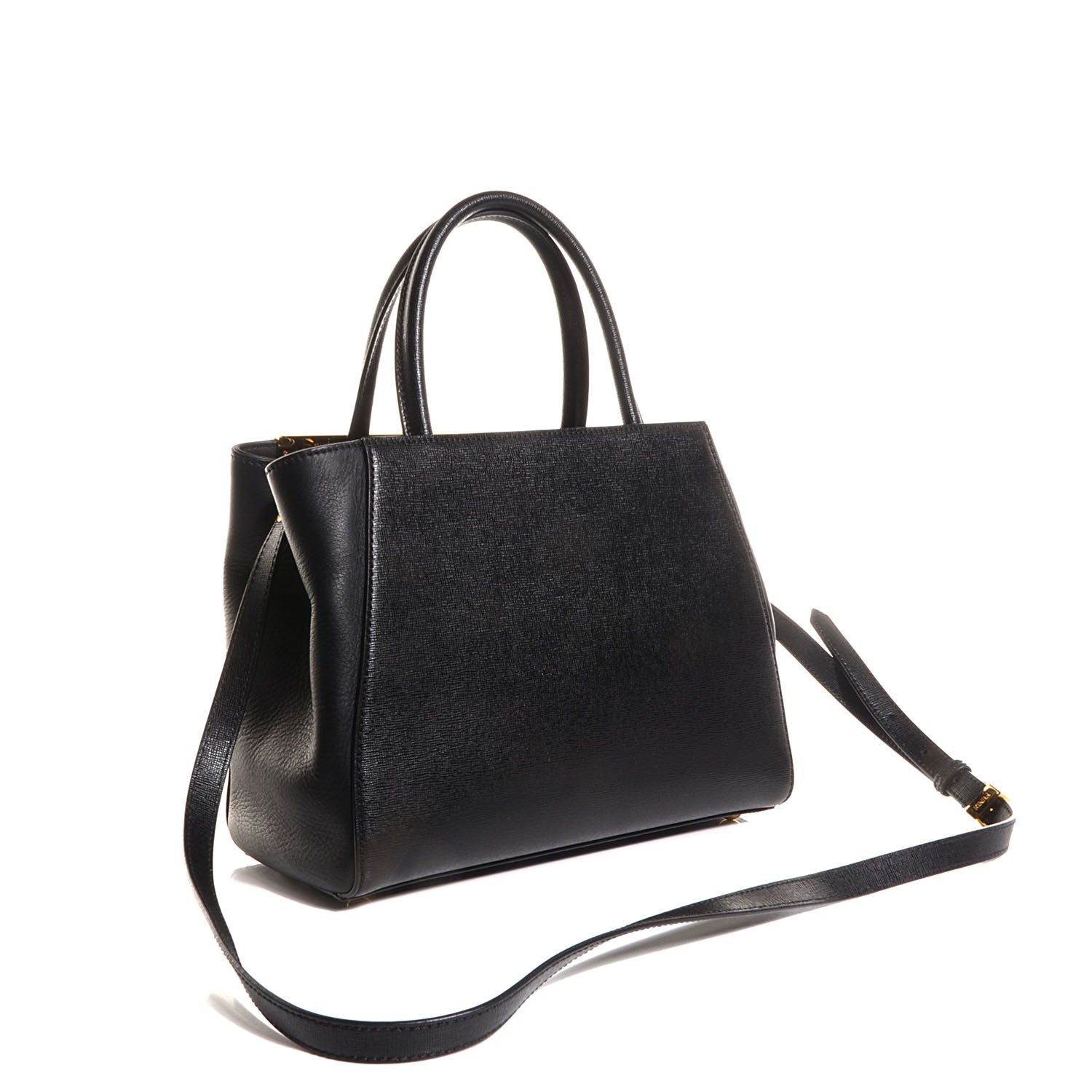 Fendi Vitello Elite Petite 2Jours Tote Black 3 of 10