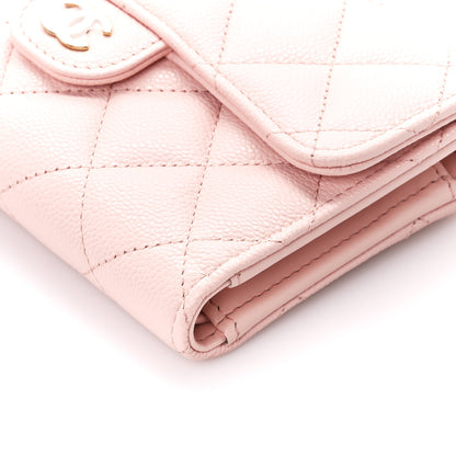 Chanel Caviar Quilted Medium Flap Wallet Light Pink 13 of 14