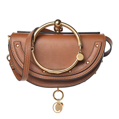 Chloe Calfskin Small Nile Bracelet Minaudiere Bag Caramel 1 of 13