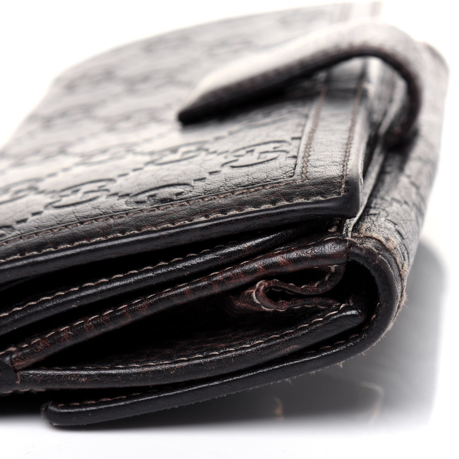 Gucci Guccissima Horsebit Continental Wallet Dark Brown 15 of 18