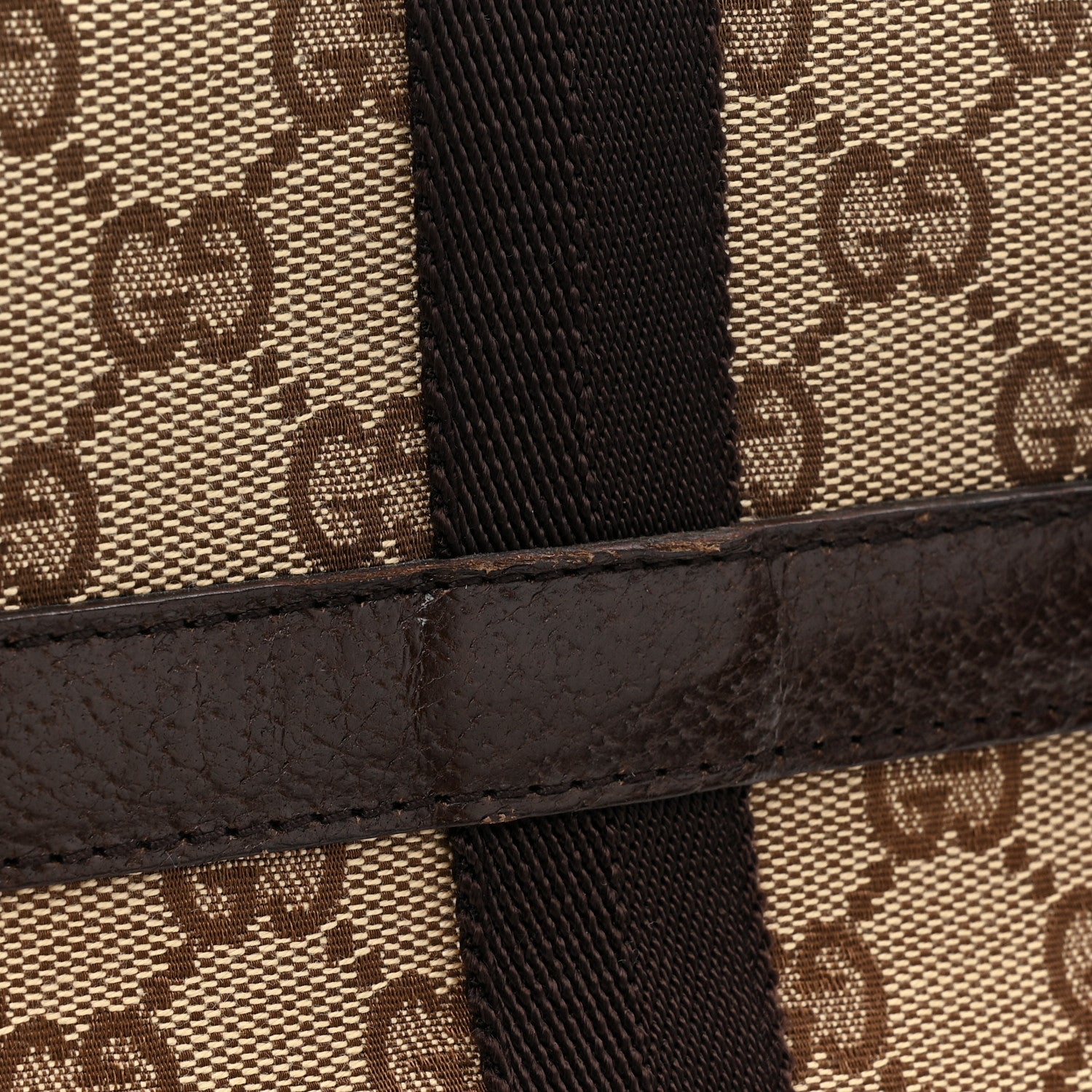 Gucci GG Monogram Buckle Belt Bag Dark Brown 10 of 10
