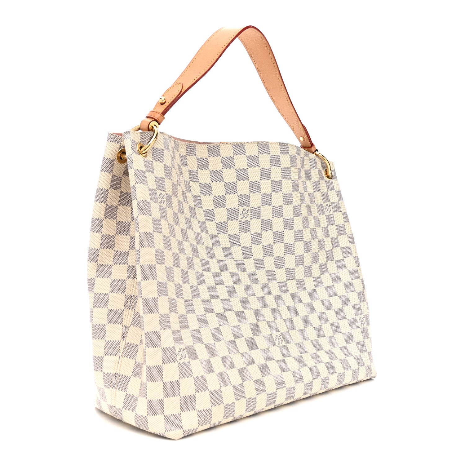 Louis Vuitton Damier Azur Graceful MM Rose Ballerine 3 of 15