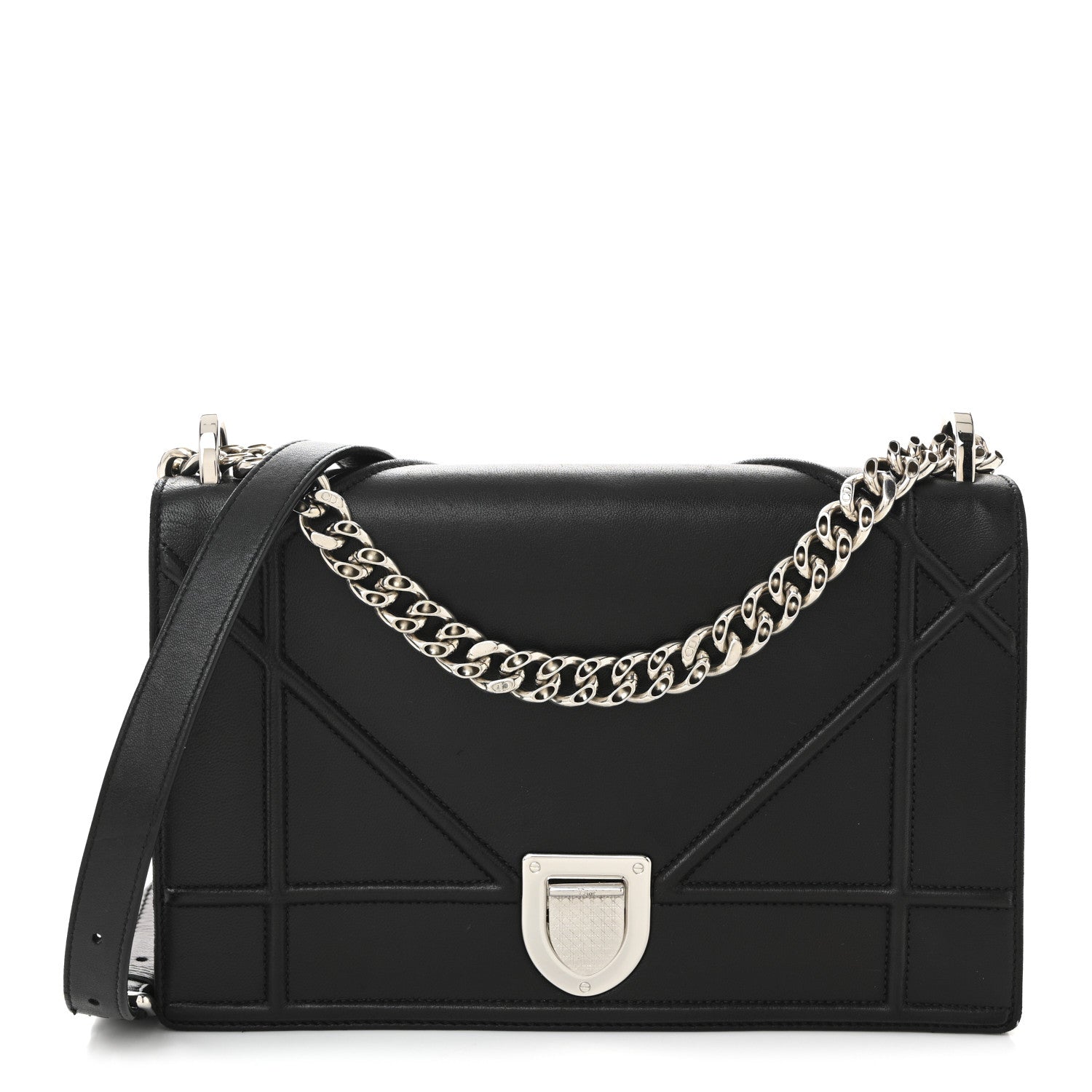 Christian Dior Lambskin Medium Diorama Flap Bag Black 1 of 13