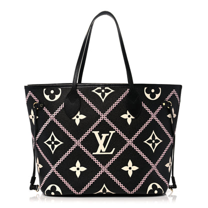 Louis Vuitton Empreinte Monogram Giant Broderies Neverfull MM Black 1 of 9