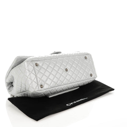Chanel Calfskin Quilted XXL Travel Flap Bag Silver 4 of 7
