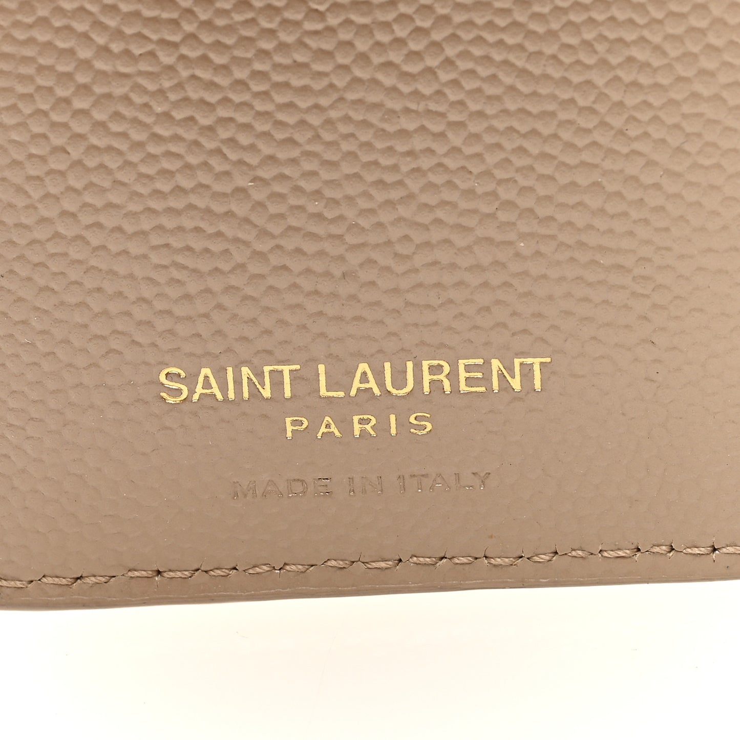 Grain De Poudre Matelasse Chevron Monogram Zipped Two-Part Wallet Dark Beige