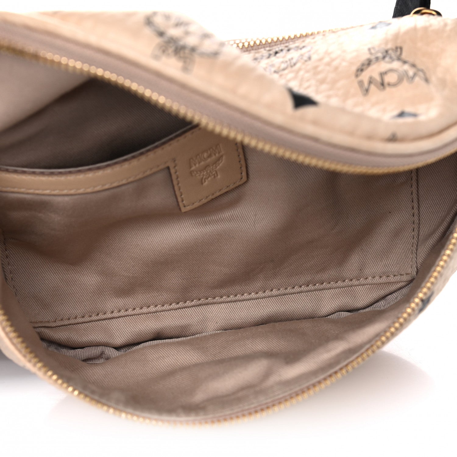MCM Visetos Stark Belt Bag Beige 4 of 4