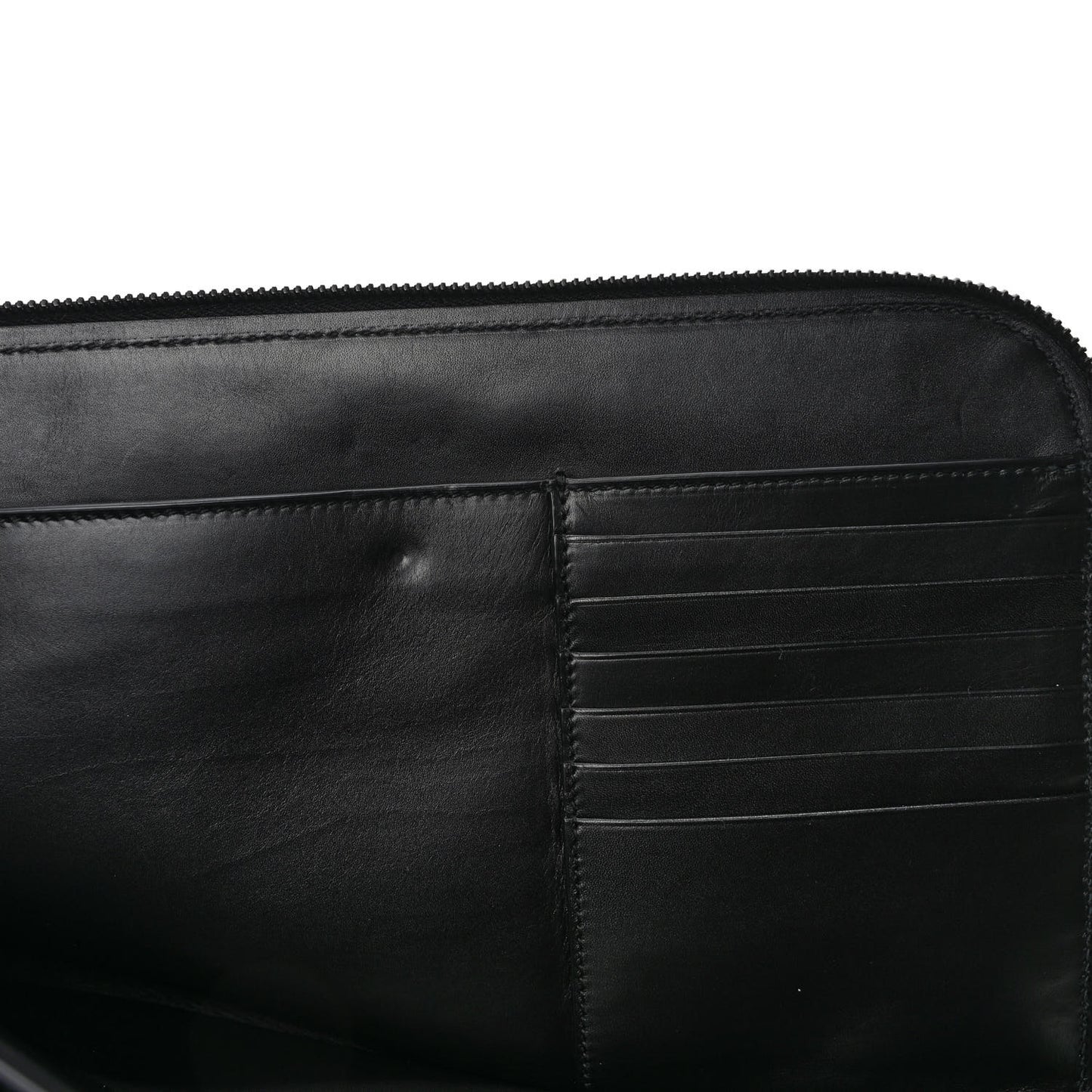 Perforated Calfskin Leggero Clutch Black
