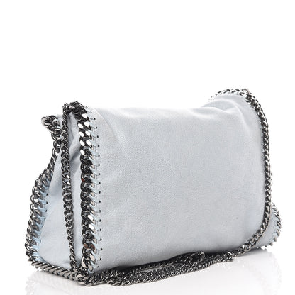 Stella McCartney Shaggy Deer Mini Falabella Fold Over Tote Light Blue 4 of 12