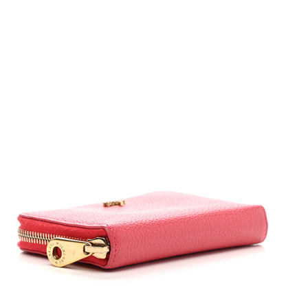 Mulberry Small Classic Grain Compact Zip Wallet Deep Pink 4 of 11